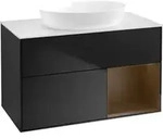 V&B Waschtischunterschrank Wandbeleuchtung Finion 100, Pl wh. m, Reg wal ven, bla m