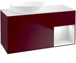 V&B Waschtischunterschrank Wandbeleuchtung Finion 120cm, Pl wh. m, Reg wh. m Lac, Peo