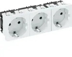 OBO Bettermann Vertr Steckdose 0 Grad, 3-fach Schutzkontakt STD-D0 RW3
