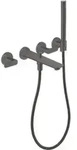 hansgrohe 3-Loch-Wannenarmatur Axor Citterio cub cut, brush. bla vc, UP Wandmontage