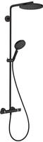 hansgrohe Showerpipe Raindance S 2jet, EcoSmart, 8 l/min, schwarz matt (28823670)