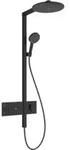 hansgrohe Showerpipe Raindance Alive S 1j, Mind.-Druck 1 bar, schwarz matt