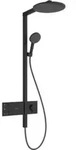 hansgrohe Showerpipe Raindance Alive S 2jet, Mind.-Druck 1,9 bar, schwarz matt