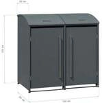 Westmann M&uuml;lltonnenbox Moderna 2 2x240 L 83 x 139 x 135 cm