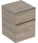 Geberit Seitenschrank iCon 45x60x47,6cm, 2 Laden, nuss/Griff la. ma
