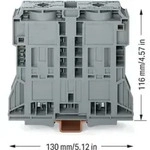 WAGO Durchgangsklemme 285-1185 2-Leiter 185mm2 grau