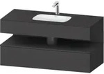 Duravit Einbauwaschtisch-M&ouml;bel-Set Qatego 120x55x60cm, gra m, Kon-WTU, Nischenb