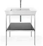 Duravit Waschtisch-Konsole White Tulip 68,4x45cm, graph hgl, Met., bodenstehend
