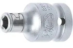 BGS Bit-Adapter mit Haltekugel Innenvierkant 12,5 mm Innensechskant 6,3 mm