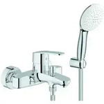 Grohe Wannen-Einhebelmischer Eurostyle C 1/2", m Brausegarnutur, Wd-mont., chrom