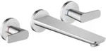 hansgrohe 3-Loch-Wannenarmatur Axor Citterio ohne Struktur, chrom, UP Wandmontage