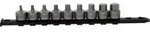 KS Tools 3/8" Bit-Stecknuss-Satz Innensechskant, kurz, 9-tlg, 4-14mm