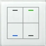 MDT technologies Glastaster II Light 4-fach RGBW, wei&szlig;, neutral BE-GTL4TW.01