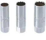BGS Z&uuml;ndkerzen-Einsatz-Satz Zw&ouml;lfkant Antrieb Innenvierkant 10 mm (3/8 Zoll) SW 14