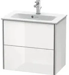 Duravit Waschtischunterschrank Compact XSquare 61x38,8cm, sw hgl, 2 Schubk.,