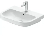 Duravit Waschtisch D-Code 60x46cm, m Hahnloch, mit &Uuml;berlauf, wei&szlig;