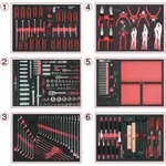 KS Tools Universal-Systemeinlagen-Satz f&uuml;r 6 Schubladen mit 598 Premium-Werkzeugen
