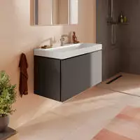 hansgrohe Waschtischunterschrank Xilesa E 980x470mm, 1 Schubk., schiefergrau matt
