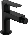 hansgrohe Bidet-Einhebelmischer Rebris E m Zugstangen-Ablaufgarnitur, mattschwarz