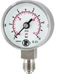 Riegler Standardmanometer, CrNi-Stahl, G 1/4 unten, 0 - 100,0 bar, &Oslash;40