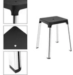 Keuco Hocker AXESS Sitzfl&auml;che 338mm, verchromt/schwarz