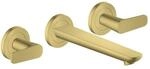 hansgrohe 3-Loch-Waschtischarmatur Wand UP Axor Citterio C mit Auslauf 195 mm Cubic