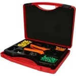 KS Tools Sortiment Drahtendh&uuml;lse mit Crimpzange, 0,25 mm2 - 6,0 mm2, 1001-tlg.