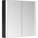 Keuco Spiegelschrank 2-t&uuml;rig Somaris 80x71x12,7cm, sw ma, Vorbau, Spiegel-Hz.