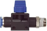 Riegler 3/2-Wegeventil &raquo;Blaue Serie&laquo;, Steckanschluss, R 1/4 au&szlig;en &Atilde;&tilde; 10mm