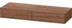 Duravit Schubkastenablage DuraStyle 120x44cm, 2 SBK, Nussb dkl., m Konsole
