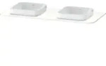 Duravit Waschtisch-Konsole Happy D.2 Plus 130x55cm, m 2 Ausschnitt., we supermatt