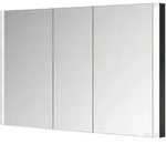 Keuco Spiegelschrank 3-t&uuml;rig Somaris 120x71x11,5cm, Wandeinbau, schwarz matt