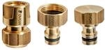 GEKA plus-Basisset KTW G3/4",1/2",Blindk,MS,Bl Messing,1xG3/4", 2x1/2...