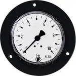 Riegler Standardmano., Frontring schwarz, G 1/4 hinten, 0-40,0 bar, &Oslash;63