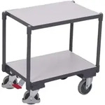 VARIOfit ESD Euro-Systemroller mit 2 Ladefl&auml;chen Ladefl&auml;chen b&uuml;ndig EasySTOP