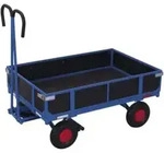 VARIOfit Handpritschenwagen mit Bordwand Luftbereifung 985 x 680 mm Traglast 700 kg