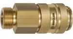 Riegler Schnellverschlusskupplung NW 19, Messing blank, G 3/4 AG