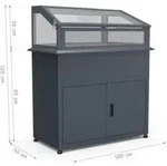 Westmann Metall Hochbeet Plexa mit Stauraum Schneckenkante Anthrazit