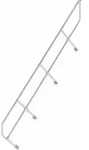MUNK zweiter Handlauf Aluminium-Treppe 45&deg; 11 Stufen