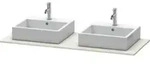 Duravit Konsole XSquare 140x55cm, T matt, m 2 Auss, Beck. beids.