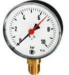 Riegler Standardmanometer, Kunststoffgeh., G 1/2 unten, 0-10,0 bar, &Oslash;80