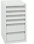 Stumpf Schubladenschrank Serie STS 410, 6 Schubladen lichtgrau (4x100, 2x200mm)