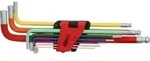 KS Tools Kugelkopf-Innensechskant-Winkelstiftschl&uuml;ssel-Satz, extra lang, 9-tlg