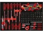 KS Tools 1/4" Steckschl&uuml;ssel- / und Schraubendreher-Satz in Schaumstoffeinlage,