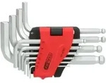 KS Tools Kugelkopf-Innensechskant-Winkelstiftschl&uuml;ssel-Satz, 10-tlg., kurz, 1,5-10mm