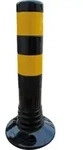 Schake Flexipfosten schwarz, selbstaufrichtend, &Oslash; 80mm, H&ouml;he: 450mm + 2 gelb...