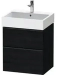 Duravit Waschtischunterschrank D-Neo 58,4x44,2cm, sw/Ei s, 1 Schubk., 1 Ausz.
