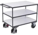 VARIOfit Schwerer ESD Tischwagen mit 3 Ladefl&auml;chen 1.000 x 600 mm