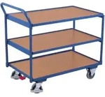 VARIOfit Tischwagen mit 3 Ladefl&auml;chen 985 x 595 mm Schiebegriff nach oben...