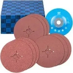 PFERD TOOLS Fiberscheiben-Set 10-tlg. Korund &Oslash; 125 mm A36, 60, 80 mit